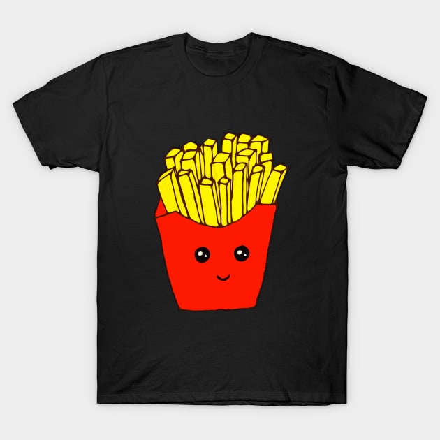 Hand drawn french fries love food T-Shirt by WatercolorFun